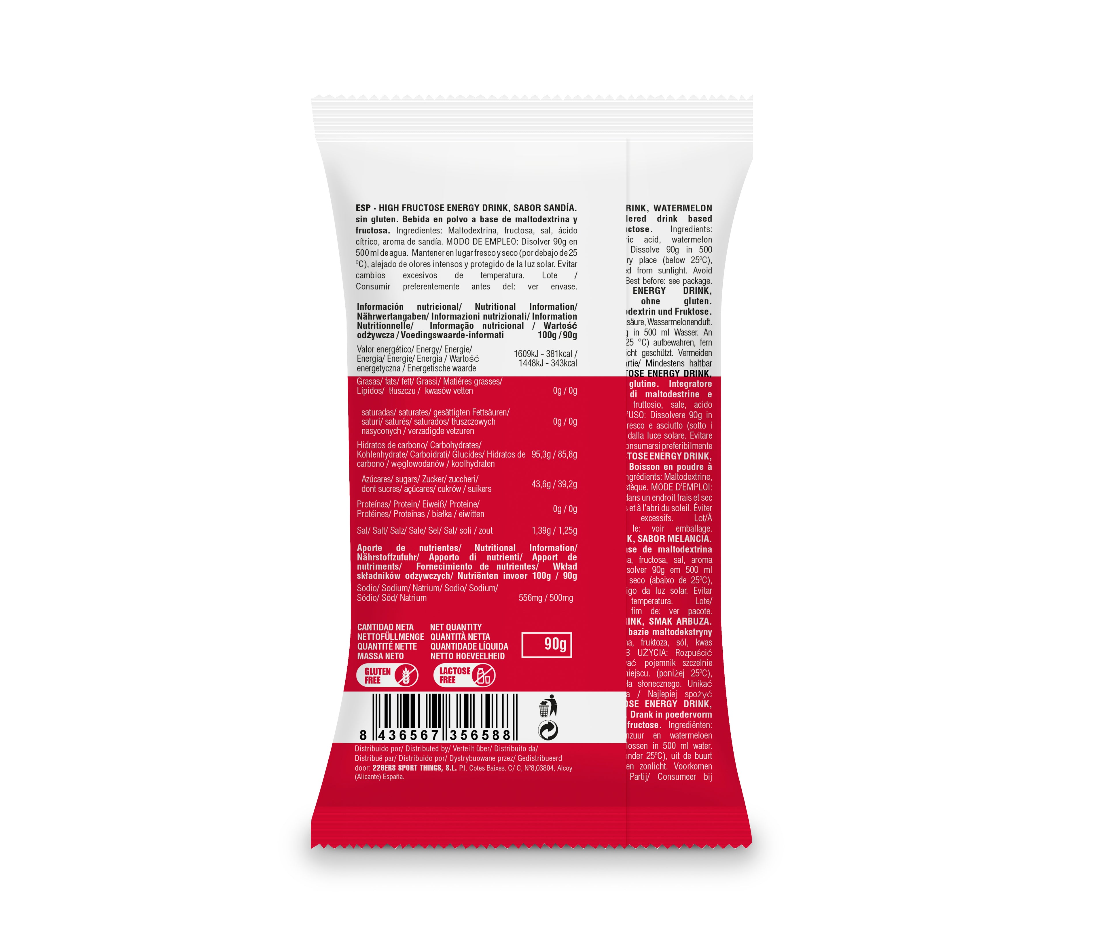 BEBIDA ENERGÉTICA 226ERS HIGH FRUCTOSE - Sabor Sandía